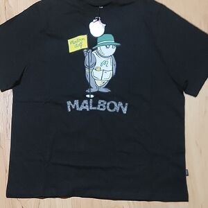 Malbon Bucket Head  Black Graphic T-Shirt